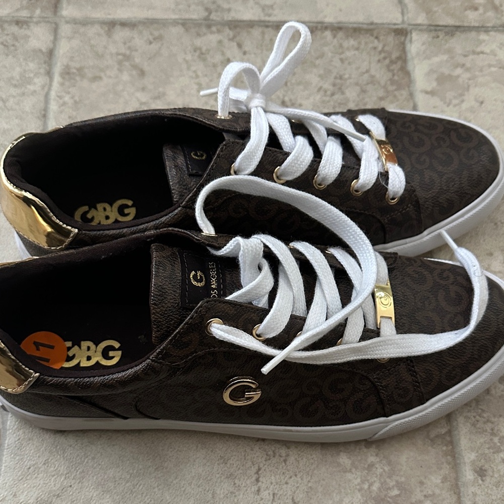 GBG Los Angeles Brown and Gold Sneakers